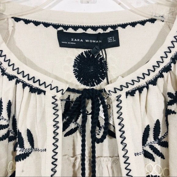 ZARA Women's Open Tie Front Long Sleeve Cardigan Size M - Picture 2 of 7